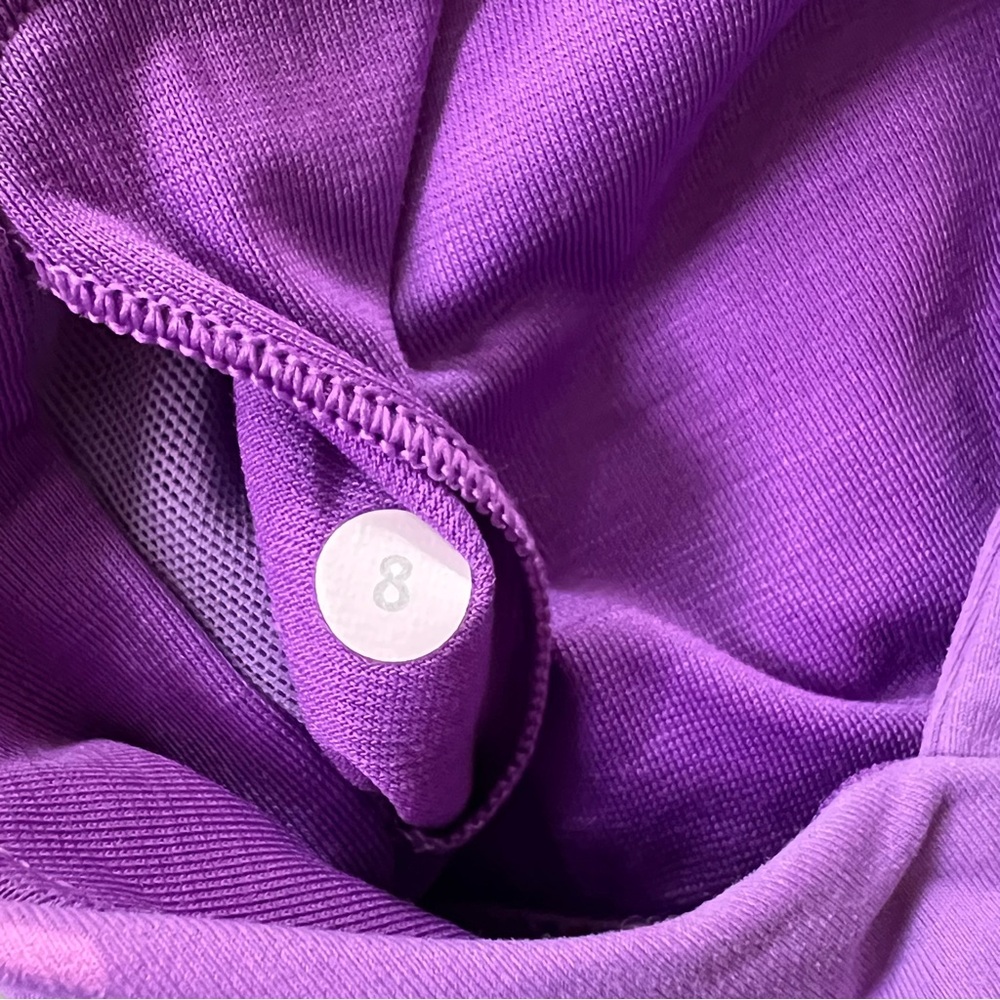 Lululemon Work The‎ Circuit Tank Top Women’s Size 8 Purple Built In Sports Bra - Picture 6 of 8